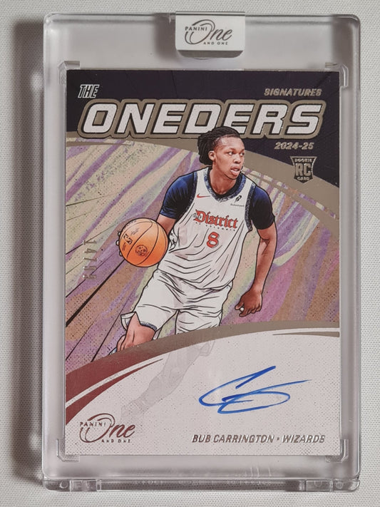 Bub Carrington - 2024/25 Panini One and One Basketball ONEDERS NBA Wizards (RC) #TOS-BUB /99 /Auto