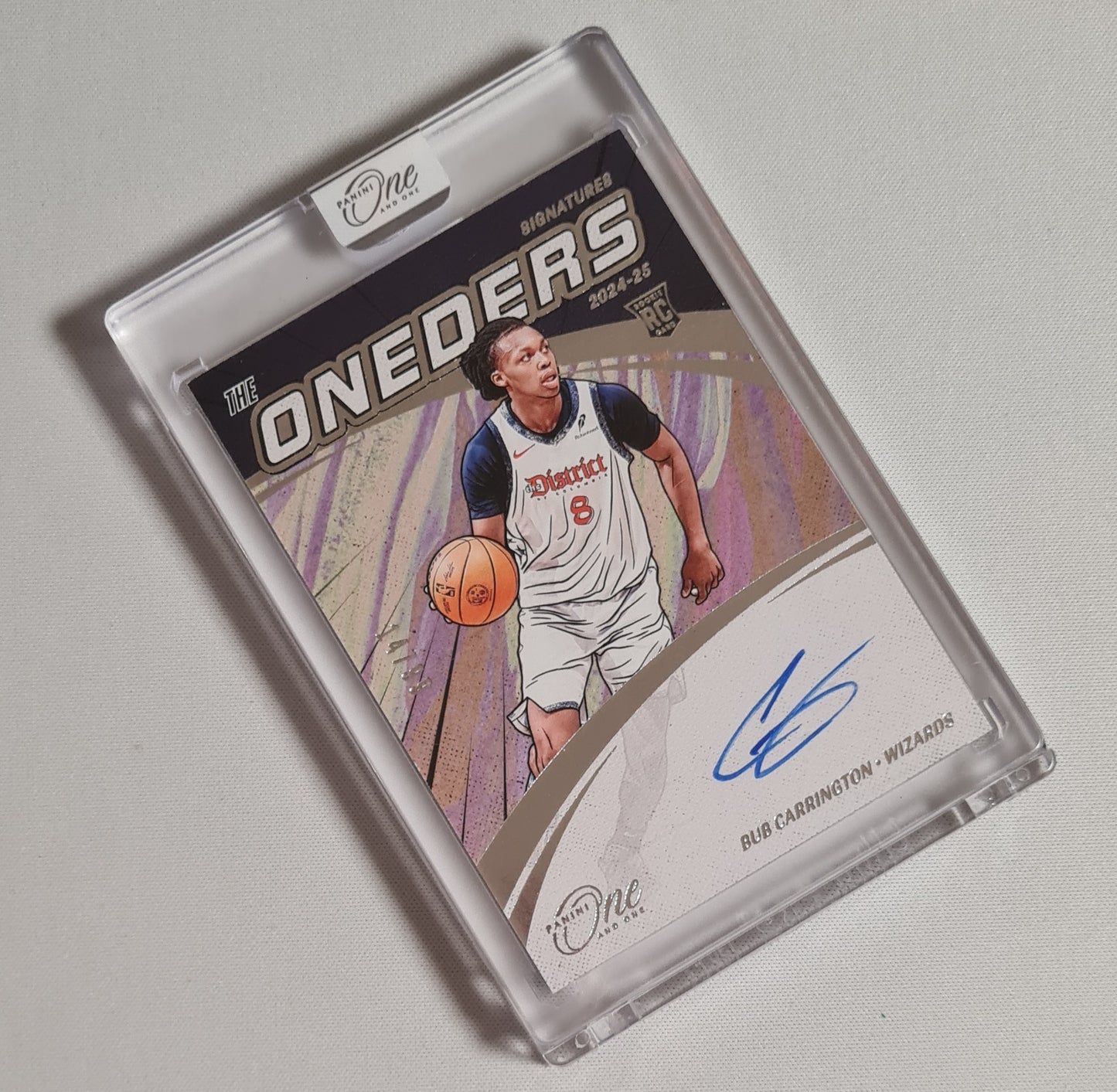Bub Carrington - 2024/25 Panini One and One Basketball ONEDERS NBA Wizards (RC) #TOS-BUB /99 /Auto