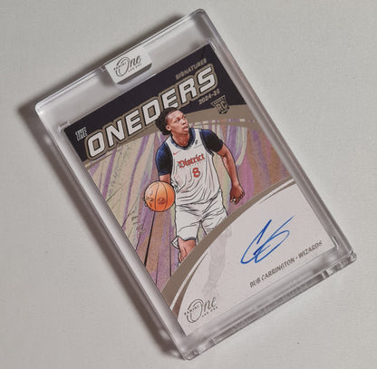Bub Carrington - 2024/25 Panini One and One Basketball ONEDERS NBA Wizards (RC) #TOS-BUB /99 /Auto