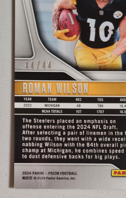 Roman Wilson - 2024 Panini Prizm Football NFL Steelers (RC) #384 /44