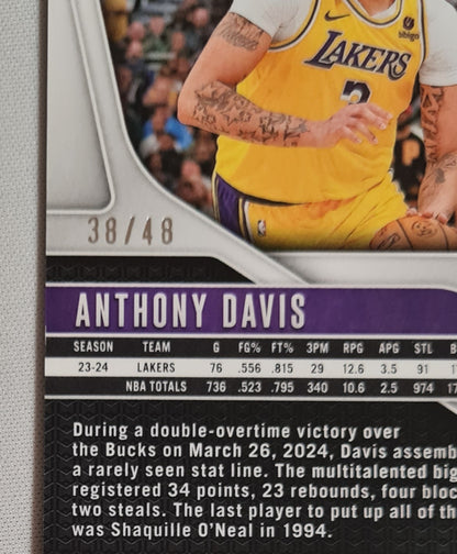 Anthony Davis - 2024/25 Panini Prizm Basketball NBA LA Lakers #195 /48 Dragon Scale Prizm