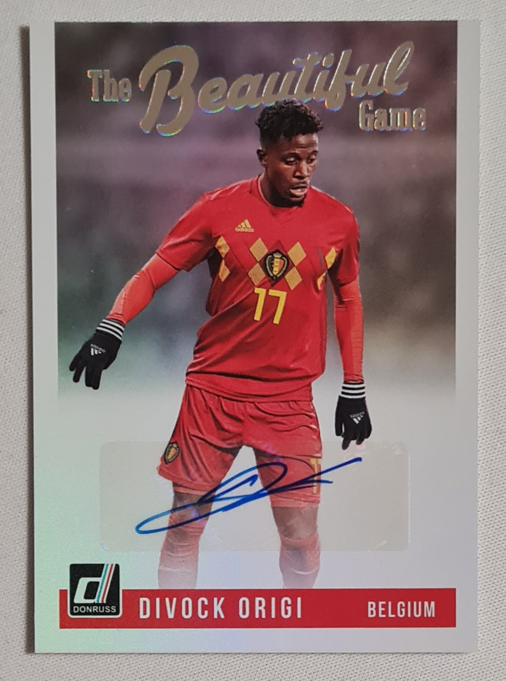 Divock Origi - 2018/19 Panini Donruss Soccer National Team Belgium Beautiful Game #BG-DOR /Auto