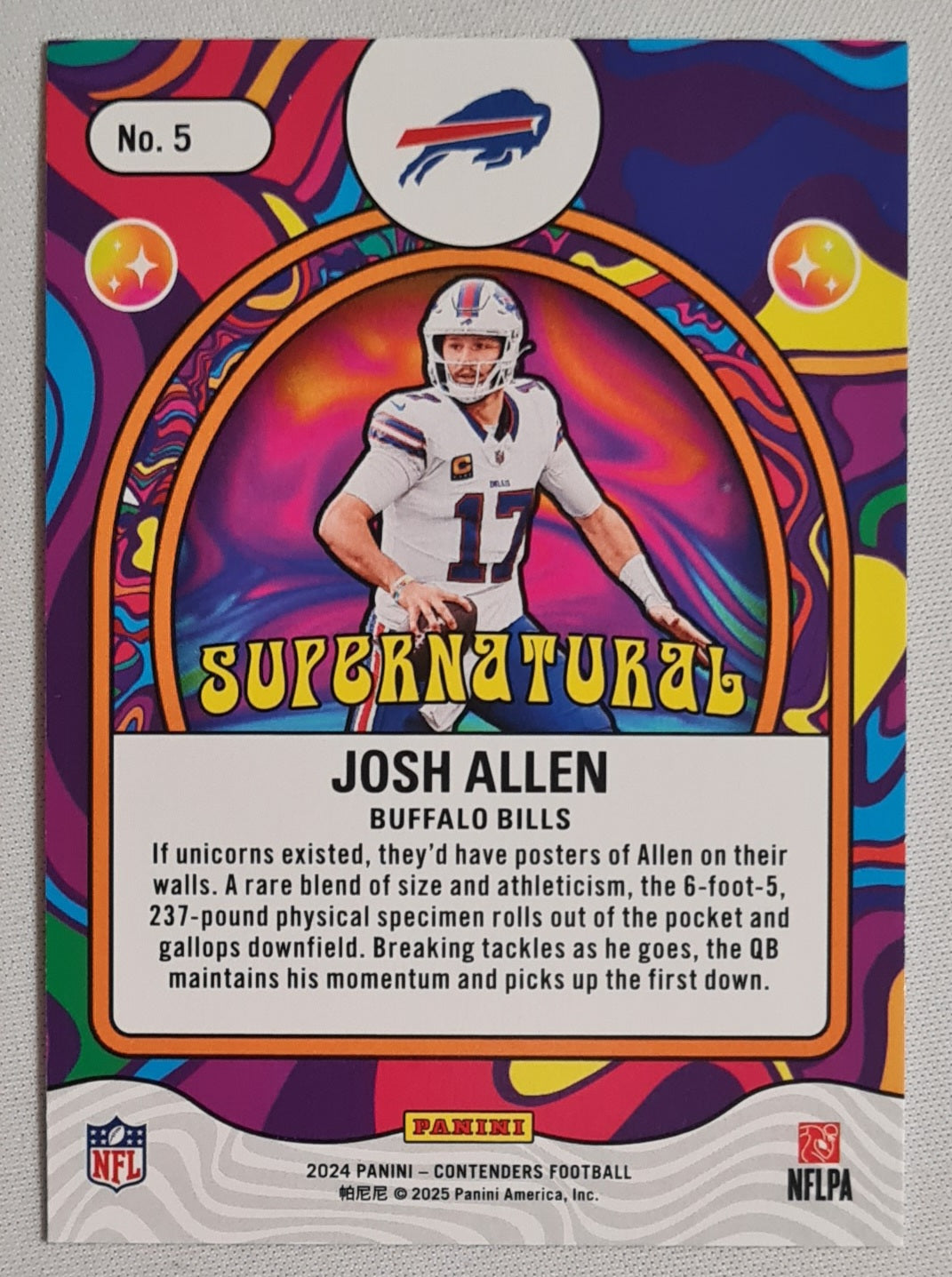 Josh Allen - 2024 Panini Contender Football NFL Buffalo Bills SUPERNATURAL #5