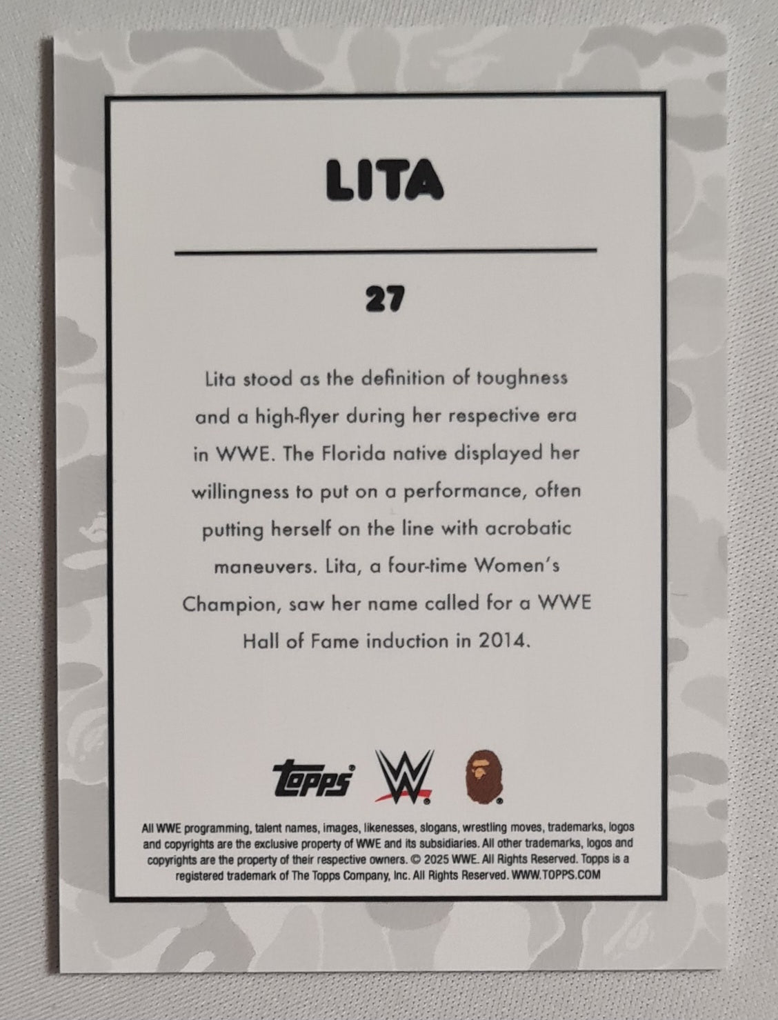 Lita - 2025 Topps WWE Wrestling #27 /99