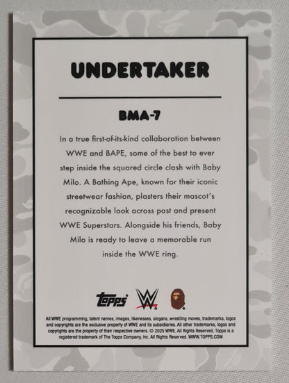 Undertaker - 2025 Topps WWE X Bape Undertaker Baby Milo Insert Wrestling Card #BMA-7