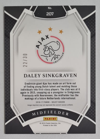 Daley Sinkgraven - 2016 Panini Select AFC Ajax #207 Field level Tie-Dye /30