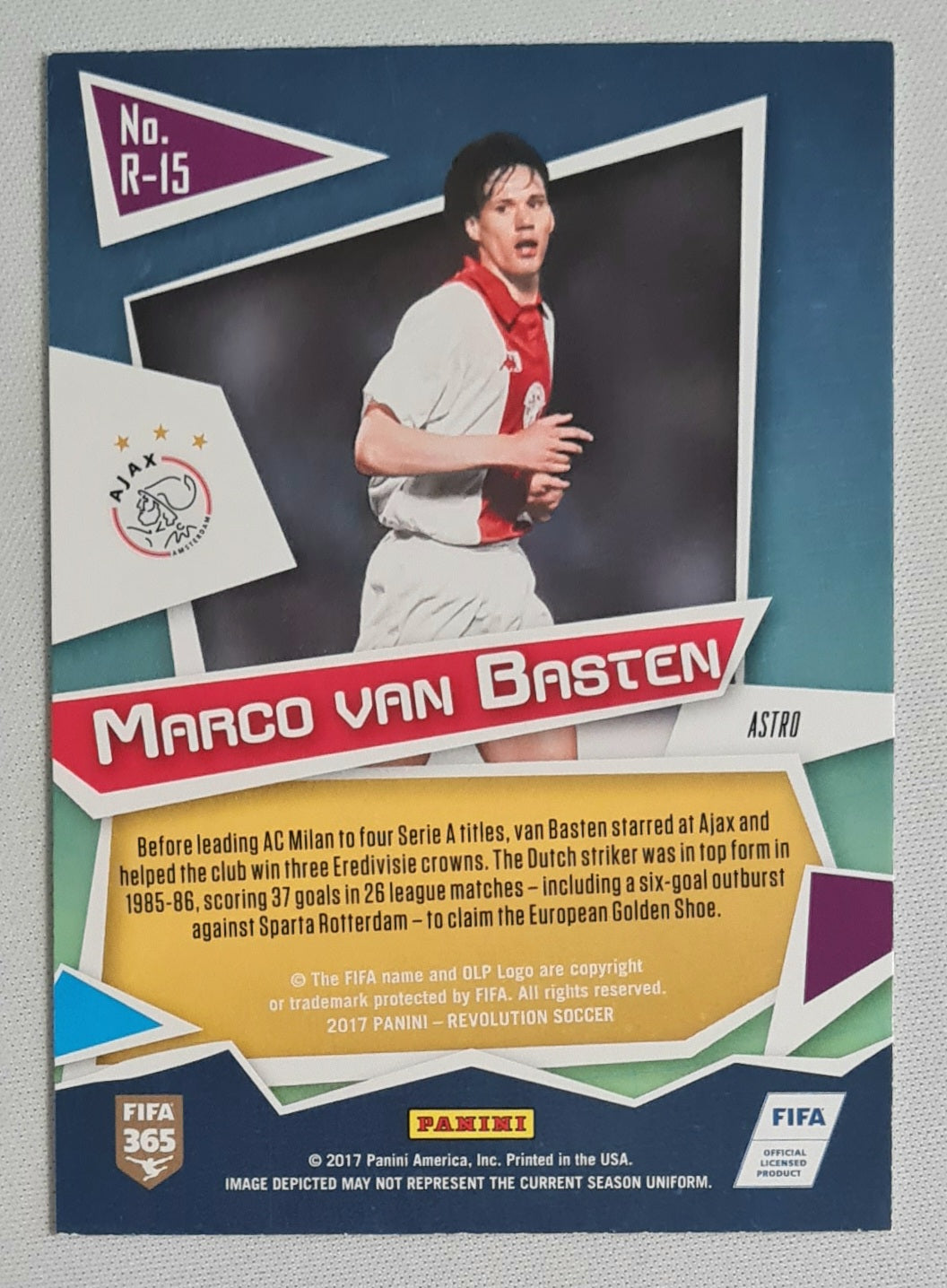 Marco van Basten - 2017 Panini Revolutionnaries AFC Ajax #R-15