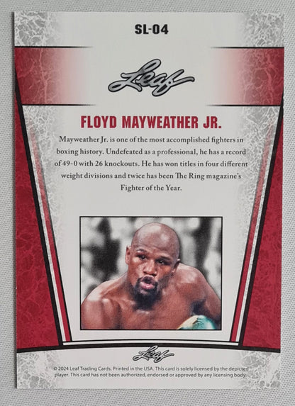 Floyd Mayweather Jr. - 2024 Leaf Trading Cards Boxing #SL-04