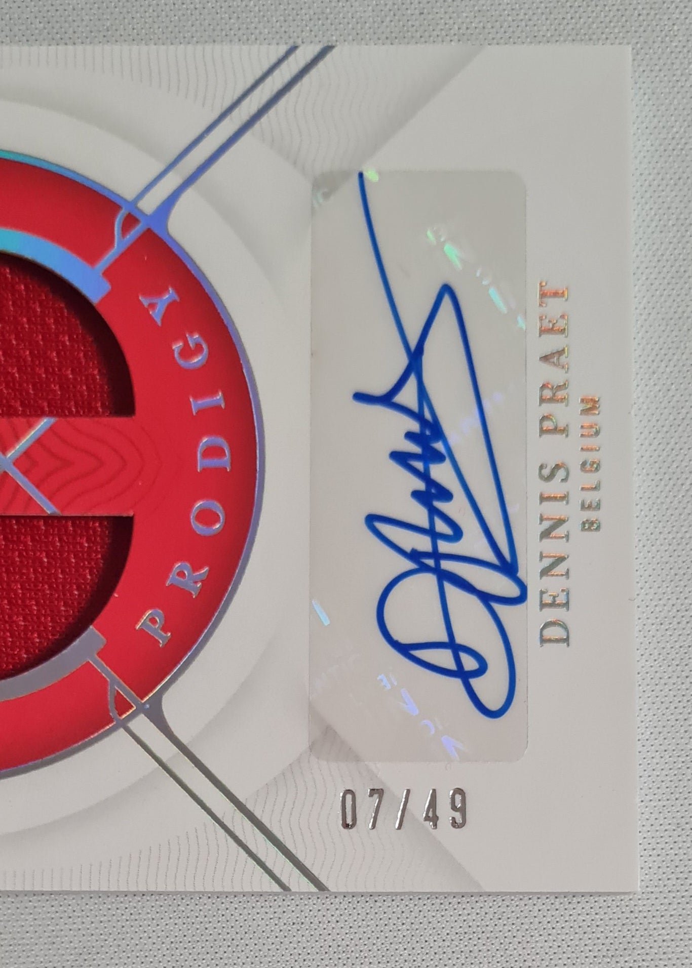 Dennis Praet - 2022 Panini National Treasures FIFA Road to the World Cup Soccer PRODIGY National Team Belgium #PA-DPR /Patch /49 /Auto