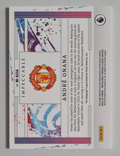 Andre Onana - 2023/24 Panini Impeccable Premier League MASTERSTROKES #M-AOA /Auto