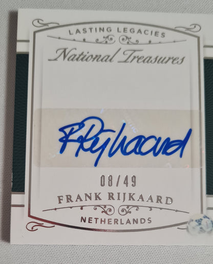 Frank Rijkaard - 2018 Panini National Treasures Soccer Ntionbal Team Netherlands KNVB #LL-FR /49 /Autograph