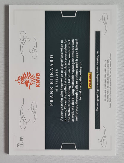 Frank Rijkaard - 2018 Panini National Treasures Soccer Ntionbal Team Netherlands KNVB #LL-FR /49 /Autograph