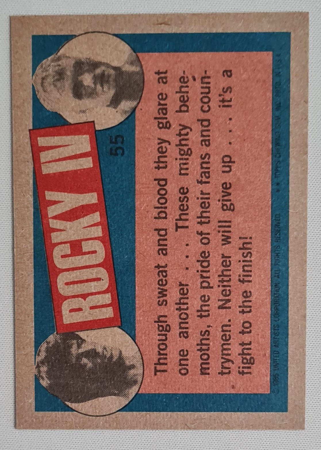 Rocky IV - 1985 Topps Trading Card "What a Match!" #55