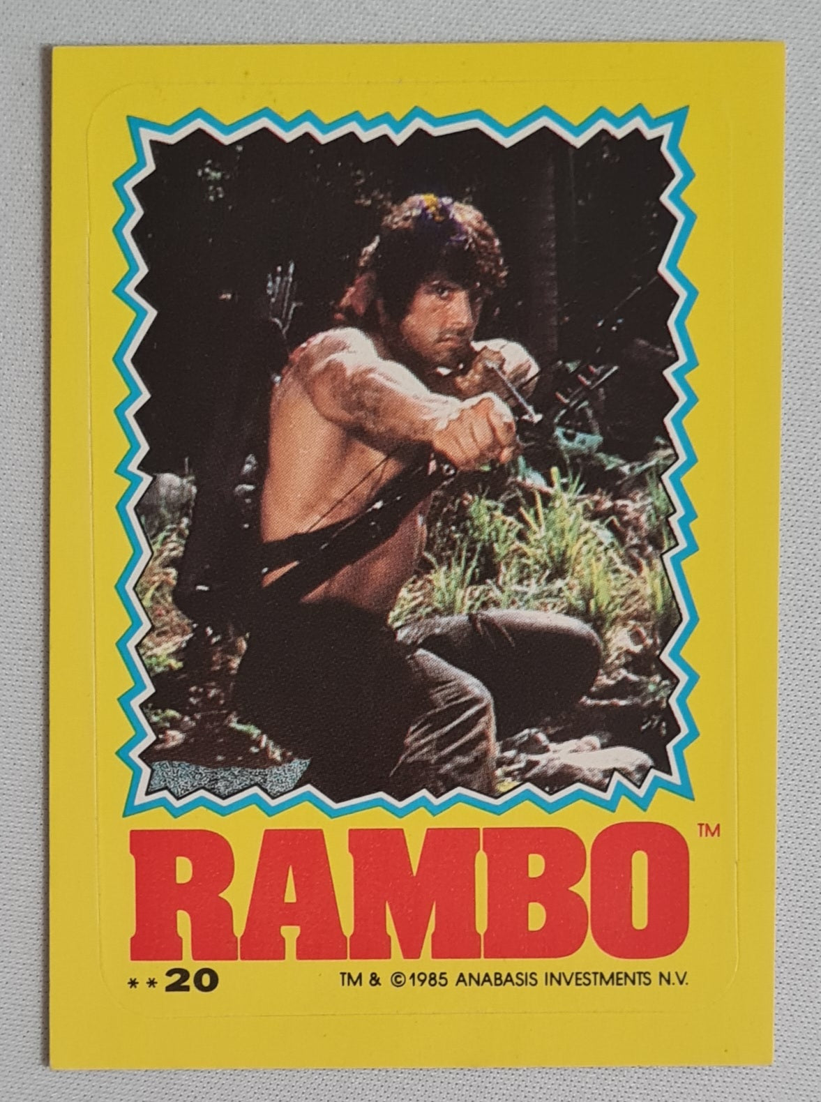 Rambo - 1985 Anabasis Investments Sticker/Card #20