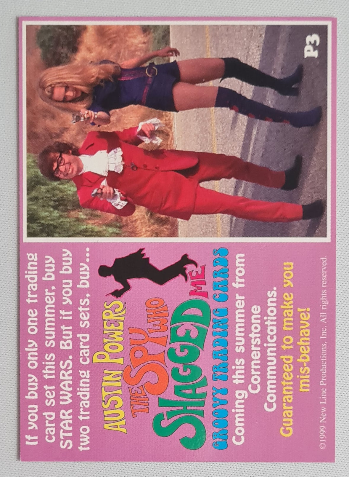 Austin Power - 1999 New Line Productions The Spy who Shagged Me Groovy Trading Cards #P3