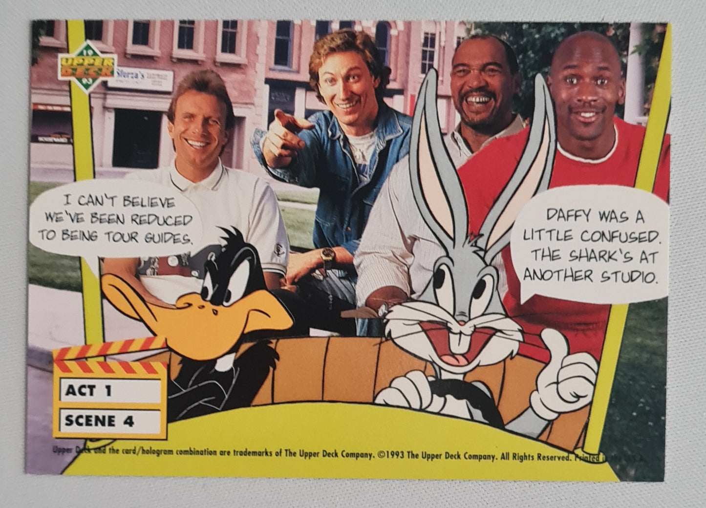 Looney Tunes - 1993 Upper Deck Warner Bros. Featuring: Bugs Bunny & Daffy Duck with Michael Jordan/Wayne Gretzky #Act 1 Scene 13