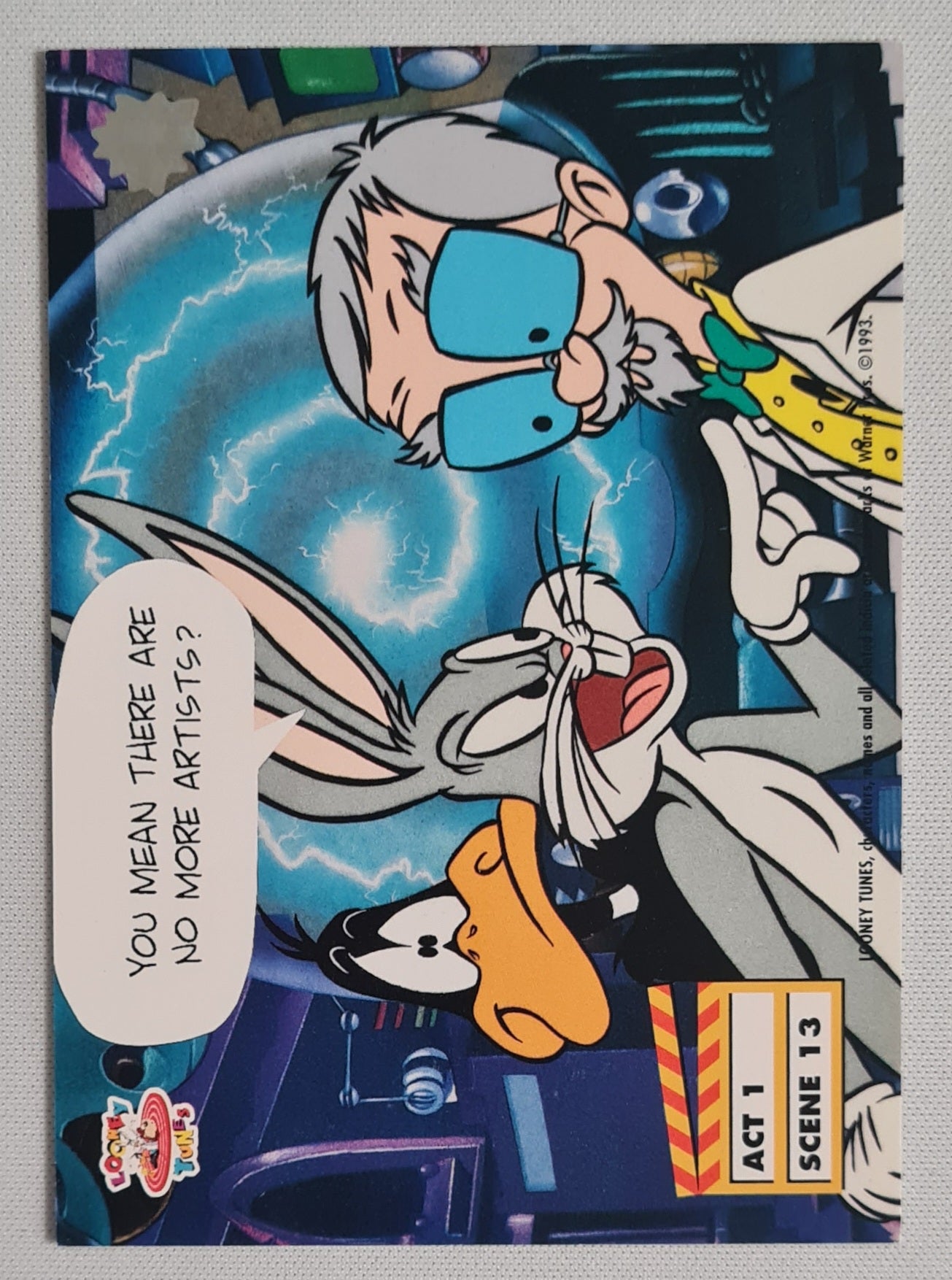 Looney Tunes - 1993 Upper Deck Warner Bros. Featuring: Bugs Bunny & Daffy Duck with Michael Jordan/Wayne Gretzky #Act 1 Scene 13