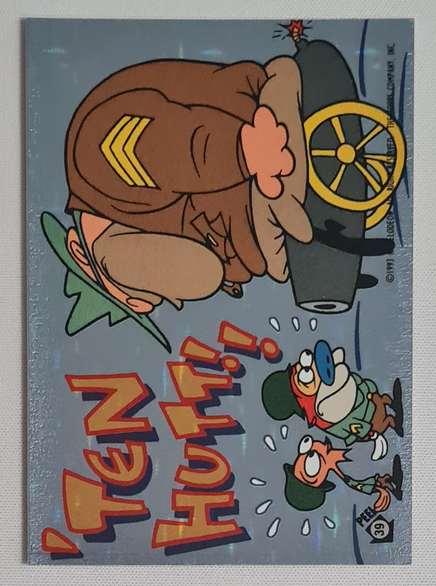 Ren & Stimpy - 1993 Topps Nickelodeon Company 'TEN HUTT !! #39 (of 50 set Stickers)
