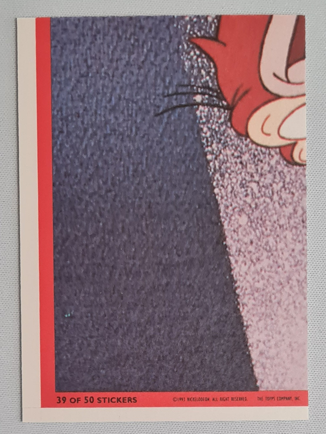 Ren & Stimpy - 1993 Topps Nickelodeon Company 'TEN HUTT !! #39 (of 50 set Stickers)