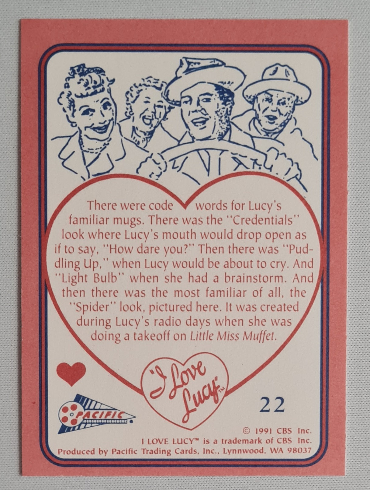 I Love Lucy - 1991 Pacific Trading Cards CBS Inc. Foiled Again #22