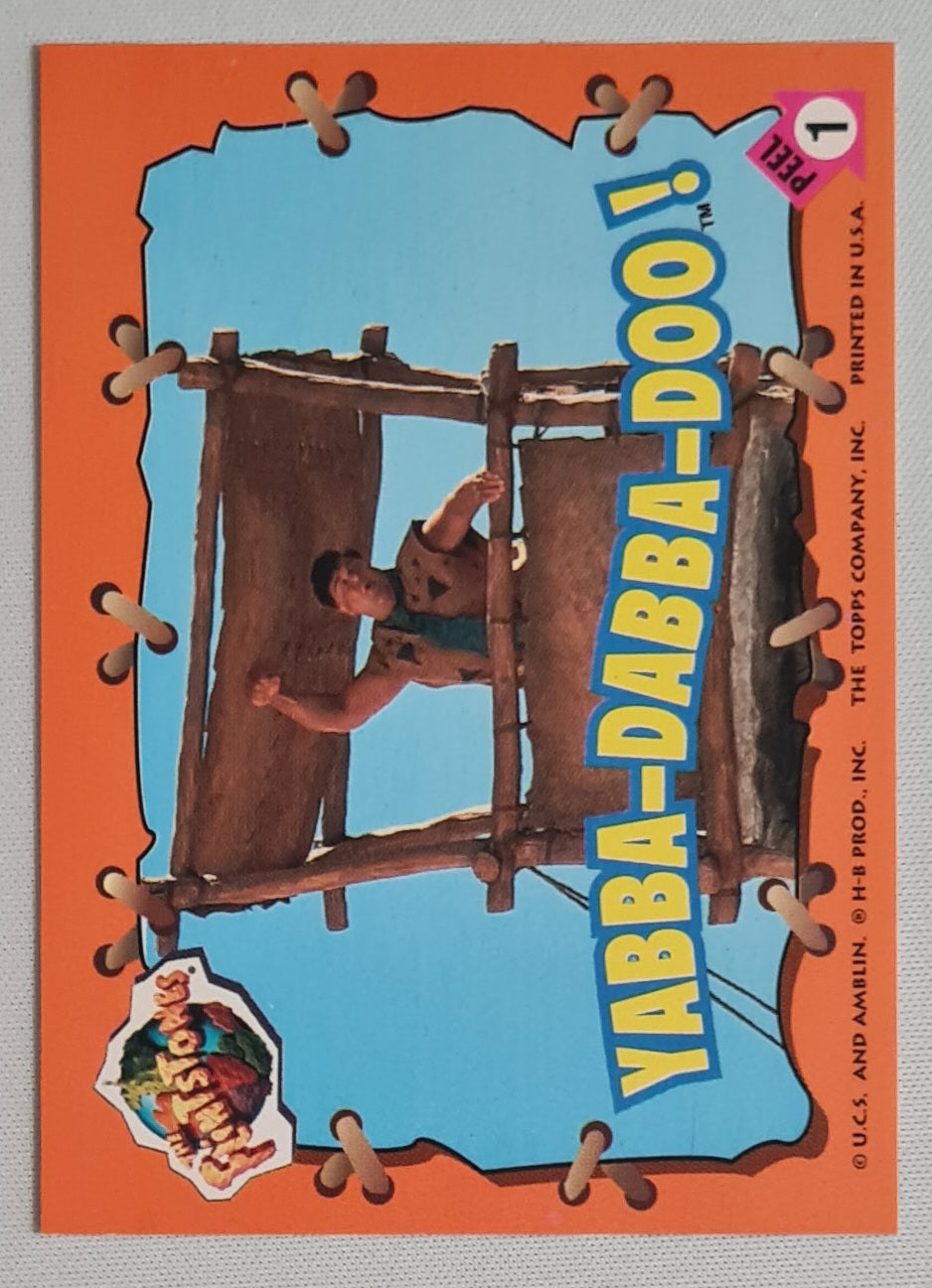 The Flintstones - 1993 Topps Sticker/Card "Yabba-Dabba-Doo!" #1