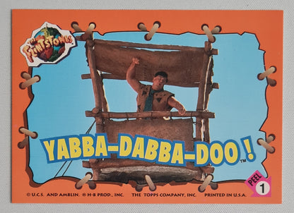 The Flintstones - 1993 Topps Sticker/Card "Yabba-Dabba-Doo!" #1