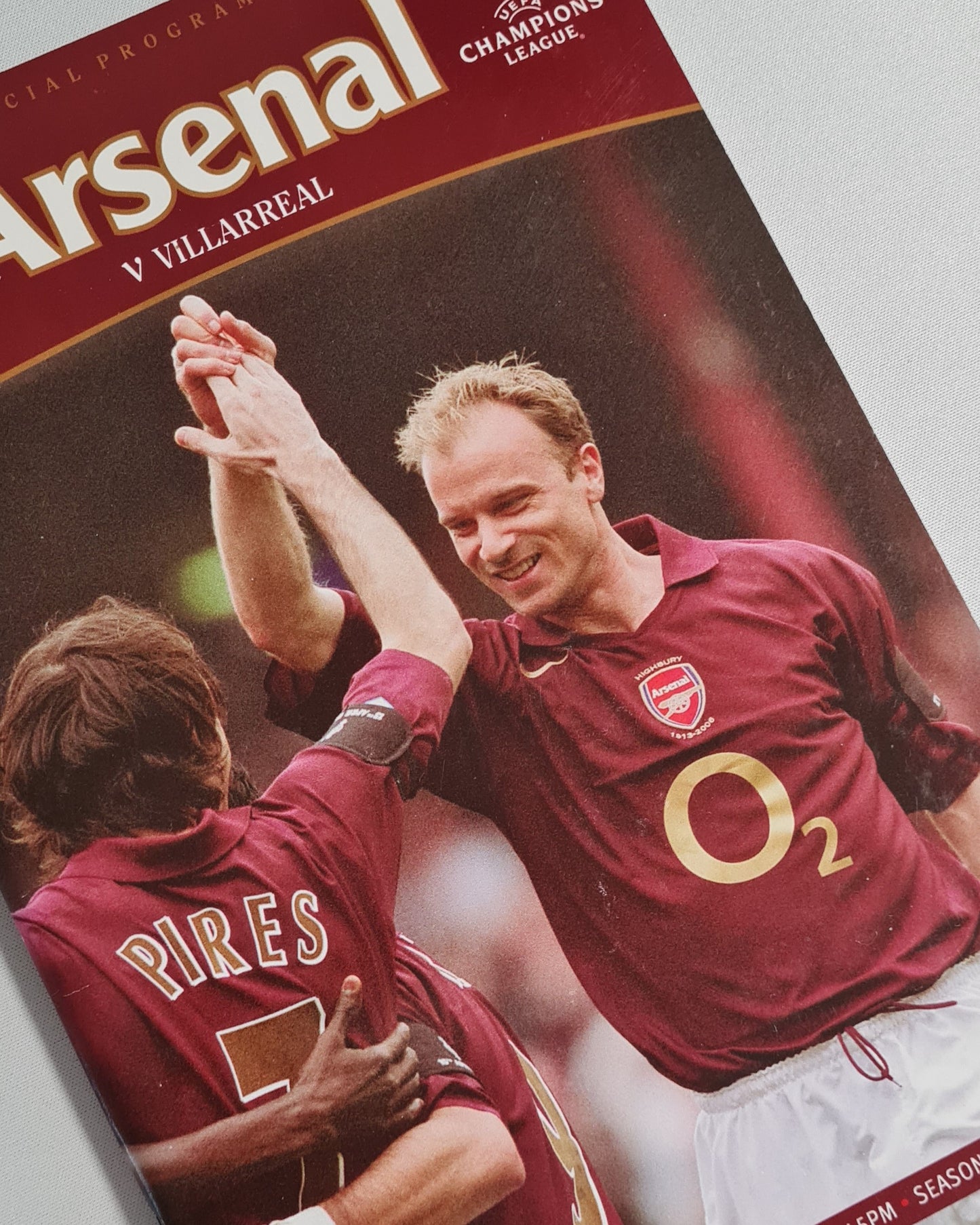 Arsenal Program - 2006 Official Programme Wednesday, April 19 Champions League vs Villarreal