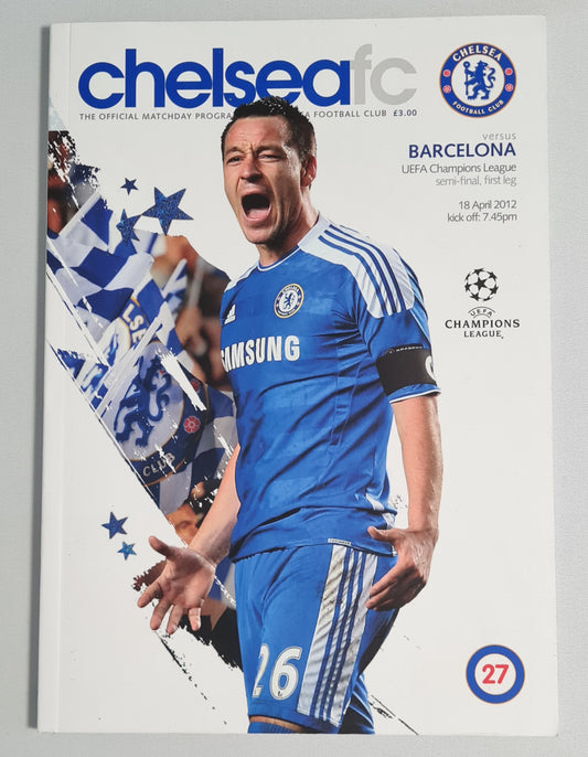 Chelsea FC Official Programme - 2012 UEFA Champions League vs FC Barcelona (Semi Final - 1st Leg)