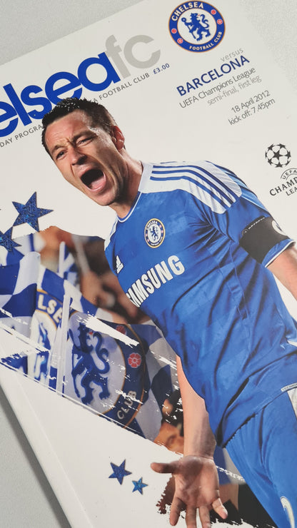 Chelsea FC Official Programme - 2012 UEFA Champions League vs FC Barcelona (Semi Final - 1st Leg)