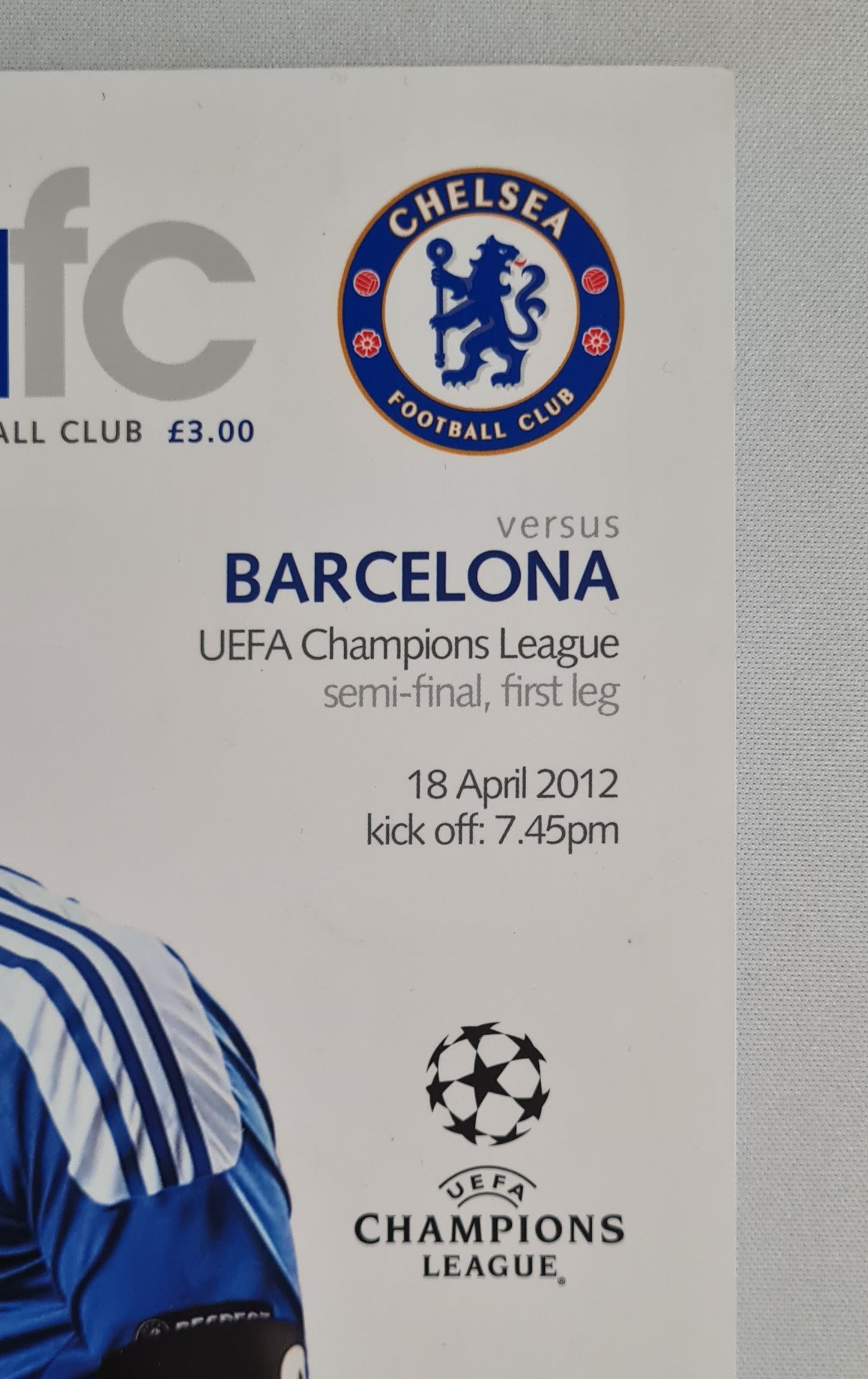 Chelsea FC Official Programme - 2012 UEFA Champions League vs FC Barcelona (Semi Final - 1st Leg)