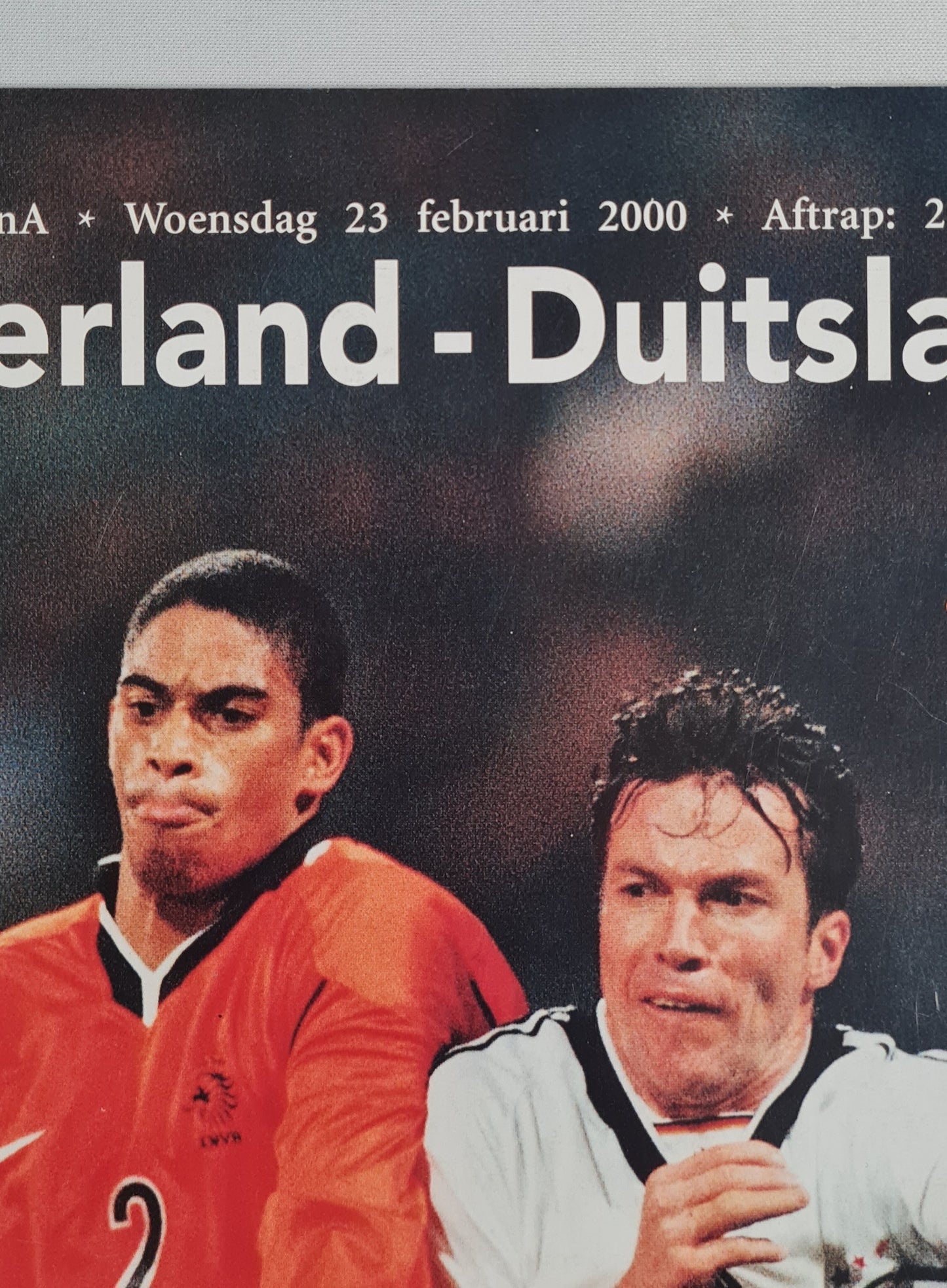 Nederland vs Duitsland Soccer Program - 2000 KNVB Match Program in Amsterdam Arena
