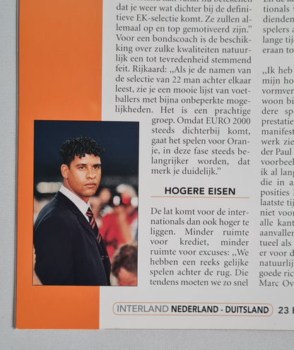 Nederland vs Duitsland Soccer Program - 2000 KNVB Match Program in Amsterdam Arena
