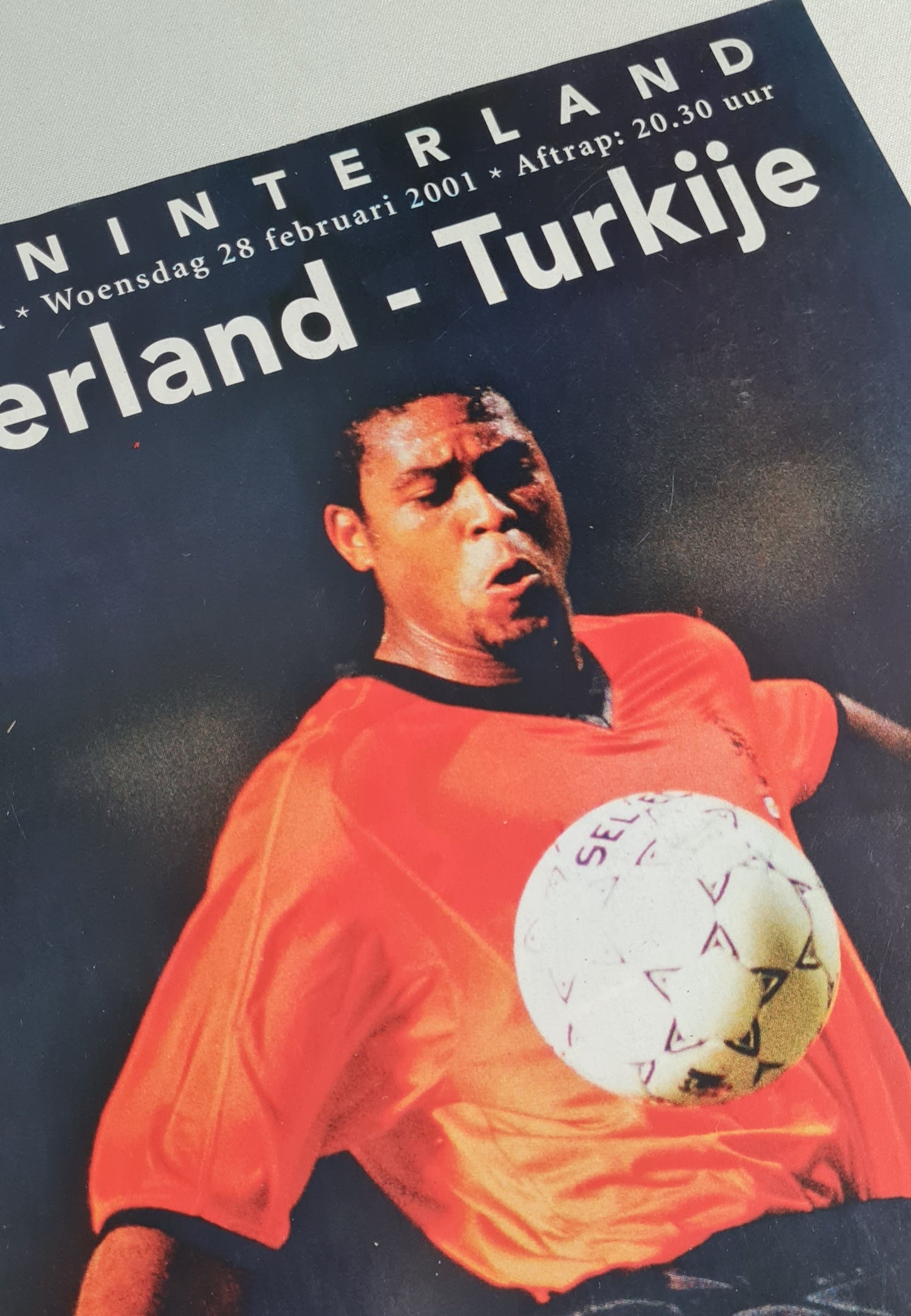 Nederland vs Turkije Soccer Program - 2001 KNVB Match Program in Amsterdam Arena