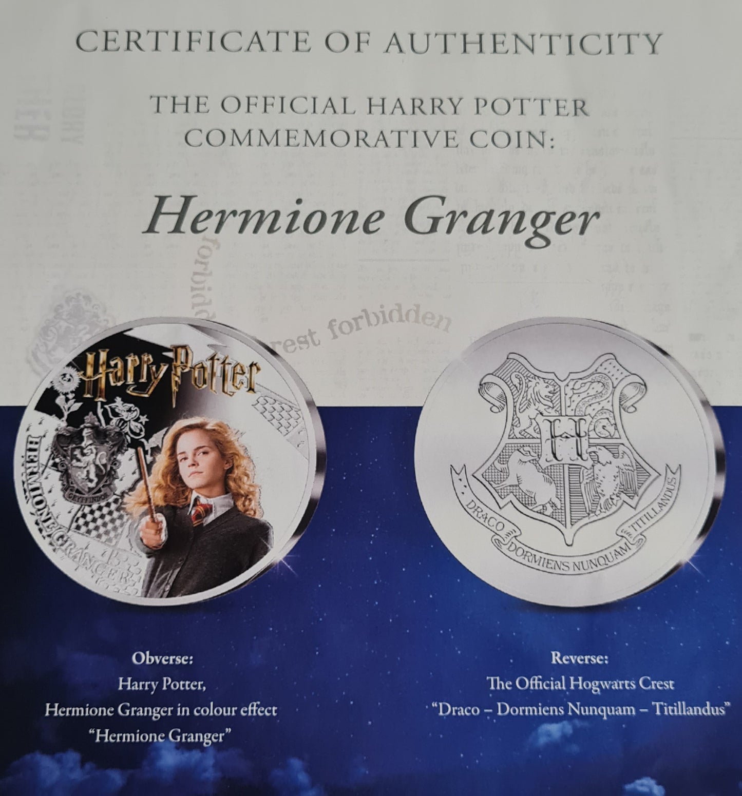 Hermione Granger - Harry Potter Commemorative Coin featuring Dobby with Certificate of Authenticity