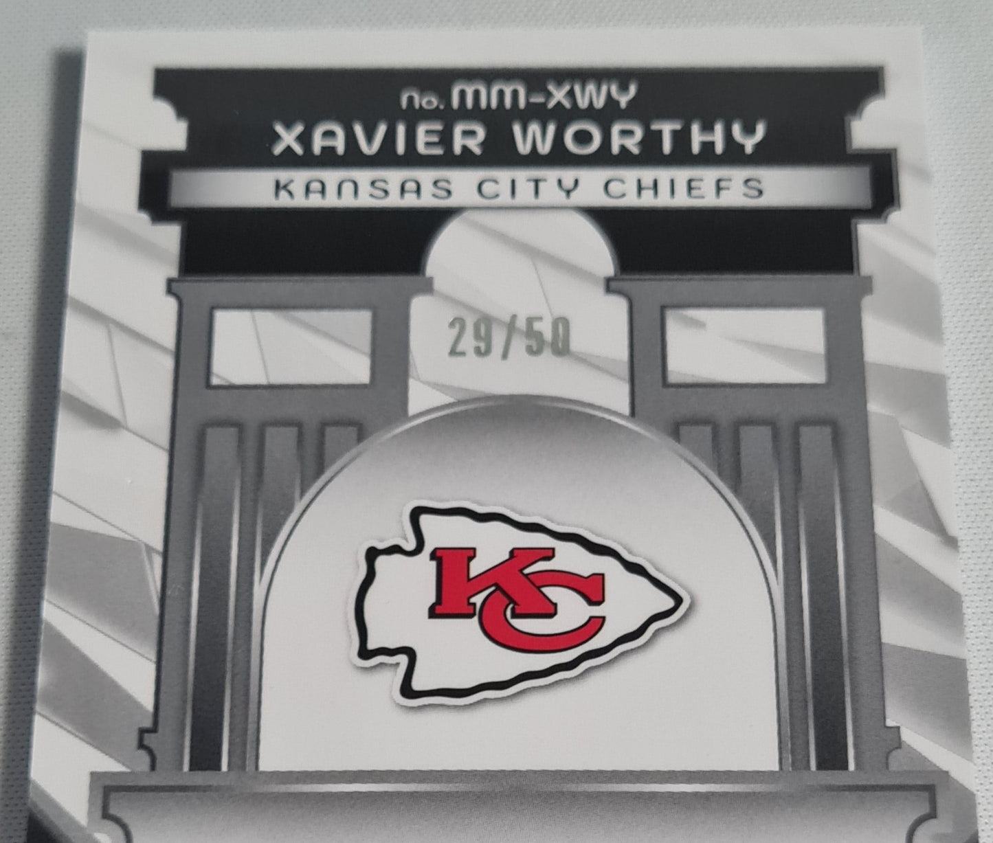 Xavier Worthy - 2024 Panini Spectra Football NFL Kansas City Chiefs Monumental (RC) #MM-XWY Prizm Blue Disco / Patch /50