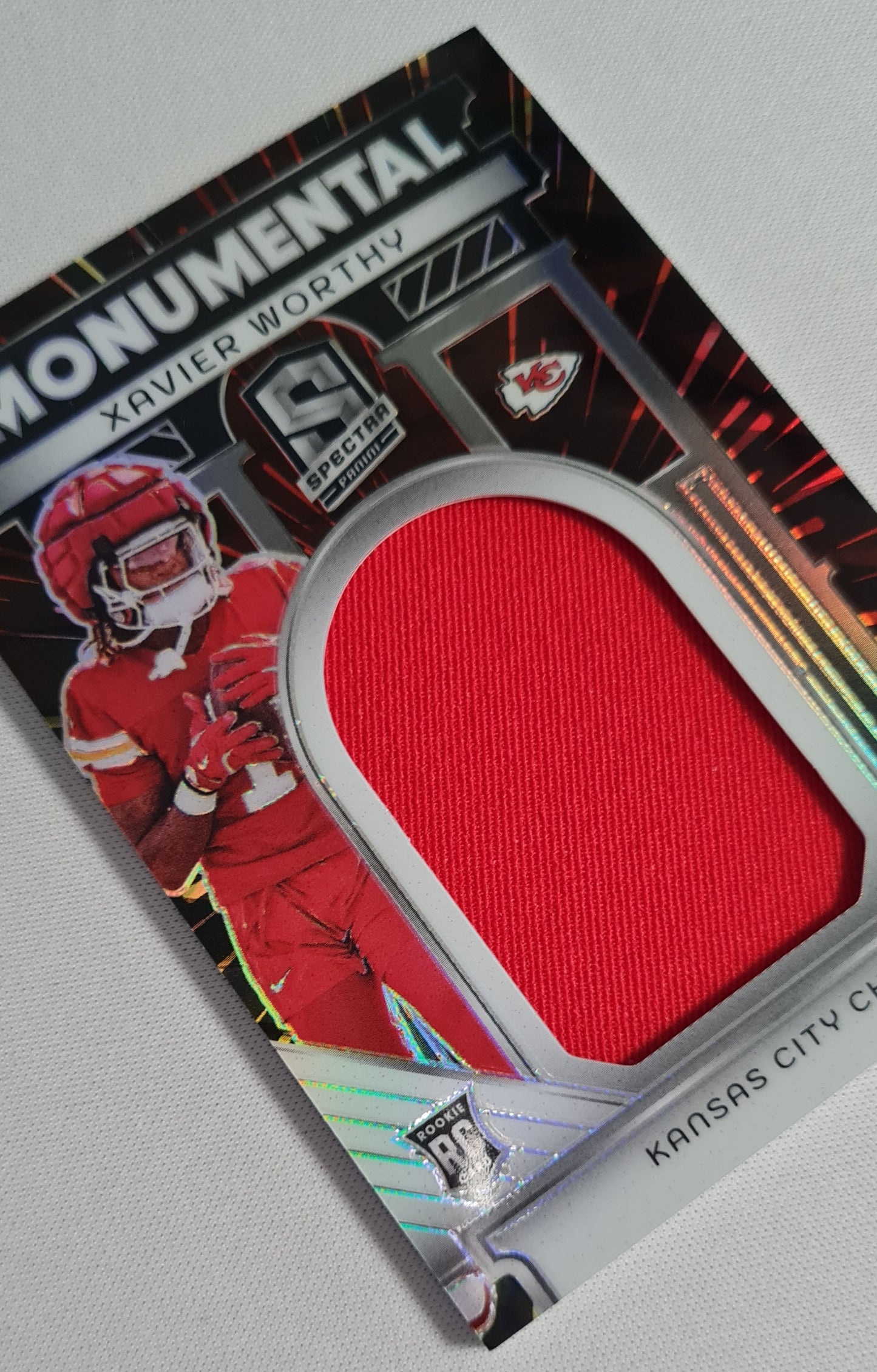Xavier Worthy - 2024 Panini Spectra Football NFL Kansas City Chiefs Monumental (RC) #MM-XWY / Patch /60