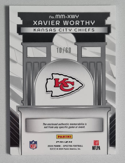 Xavier Worthy - 2024 Panini Spectra Football NFL Kansas City Chiefs Monumental (RC) #MM-XWY / Patch /60