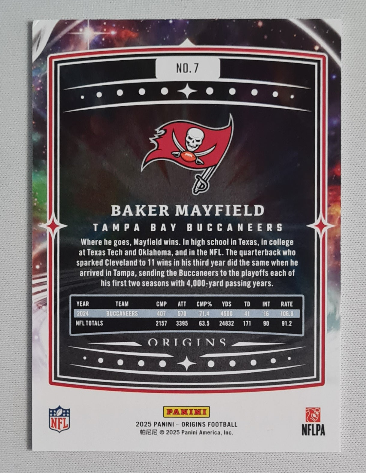 Baker Mayfield - 2025 Panini Origins Football NFL Tampa Bay Buccaneers #7 /149
