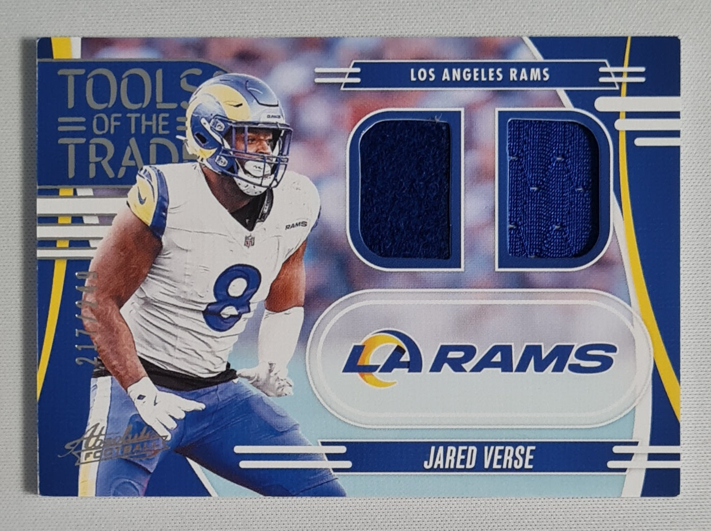 Jared Verse - 2025 Panini Absolute Football NFL LA Rams #TTD-JVE /Patch /249