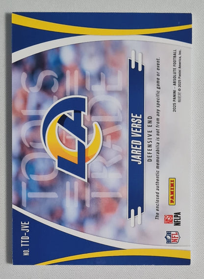 Jared Verse - 2025 Panini Absolute Football NFL LA Rams #TTD-JVE /Patch /249