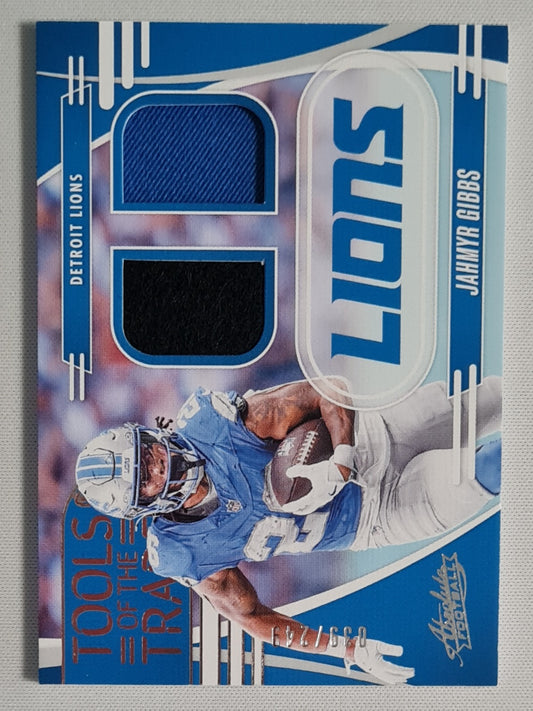 Jahmyr Gibbs - 2025 Panini Absolute Football NFL Detroit Lions #TTD-JGI /Patch /249