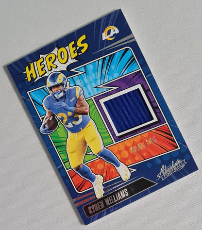 Kyren Williams - 2025 Panini Absolute Football NFL LA Rams HEROES #AHM-KWS /Patch /115