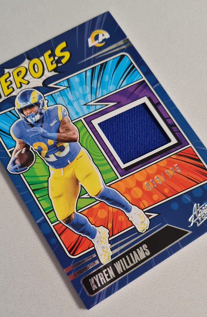 Kyren Williams - 2025 Panini Absolute Football NFL LA Rams HEROES #AHM-KWS /Patch /115
