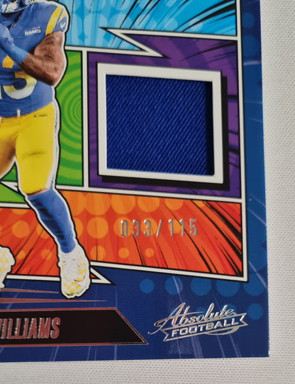 Kyren Williams - 2025 Panini Absolute Football NFL LA Rams HEROES #AHM-KWS /Patch /115