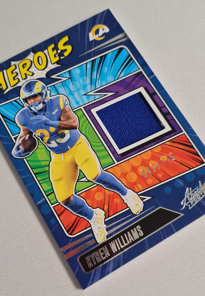 Kyren Williams - 2025 Panini Absolute Football NFL LA Rams HEROES #AHM-KWS /Patch /115
