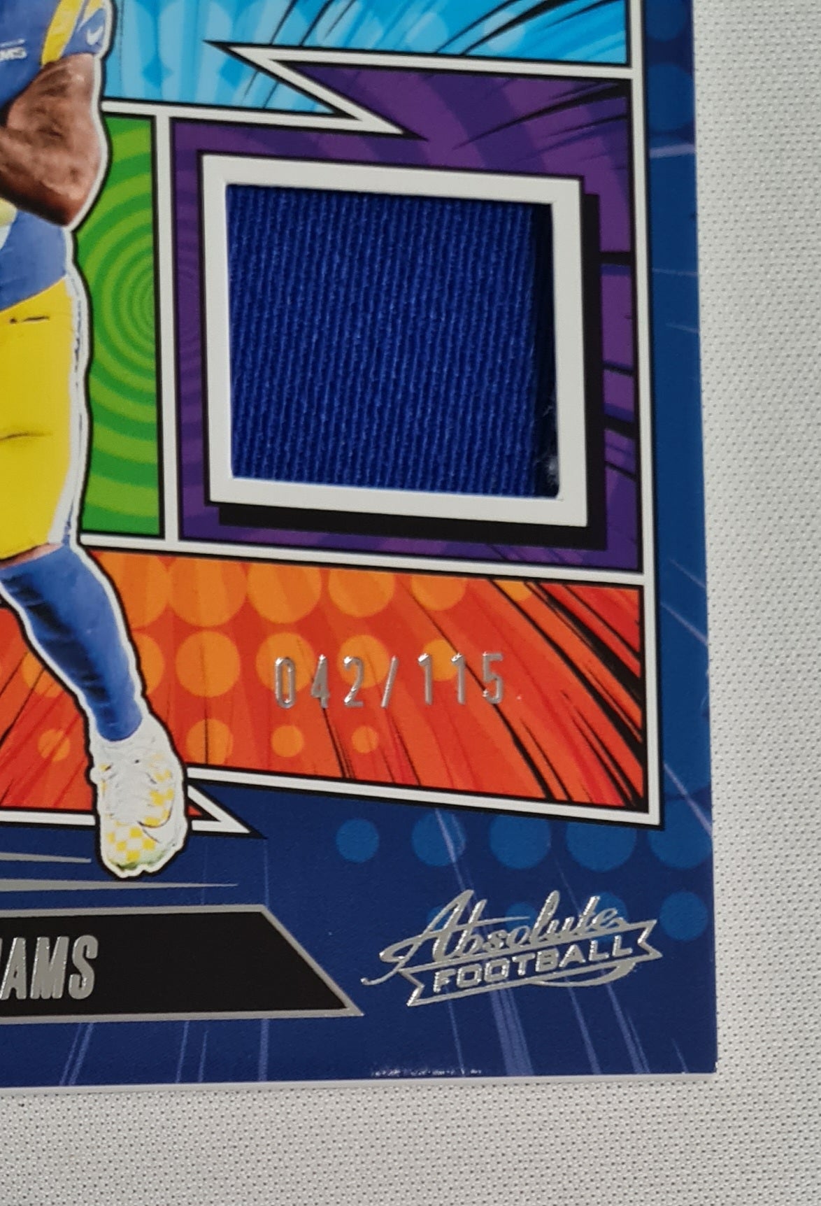 Kyren Williams - 2025 Panini Absolute Football NFL LA Rams HEROES #AHM-KWS /Patch /115