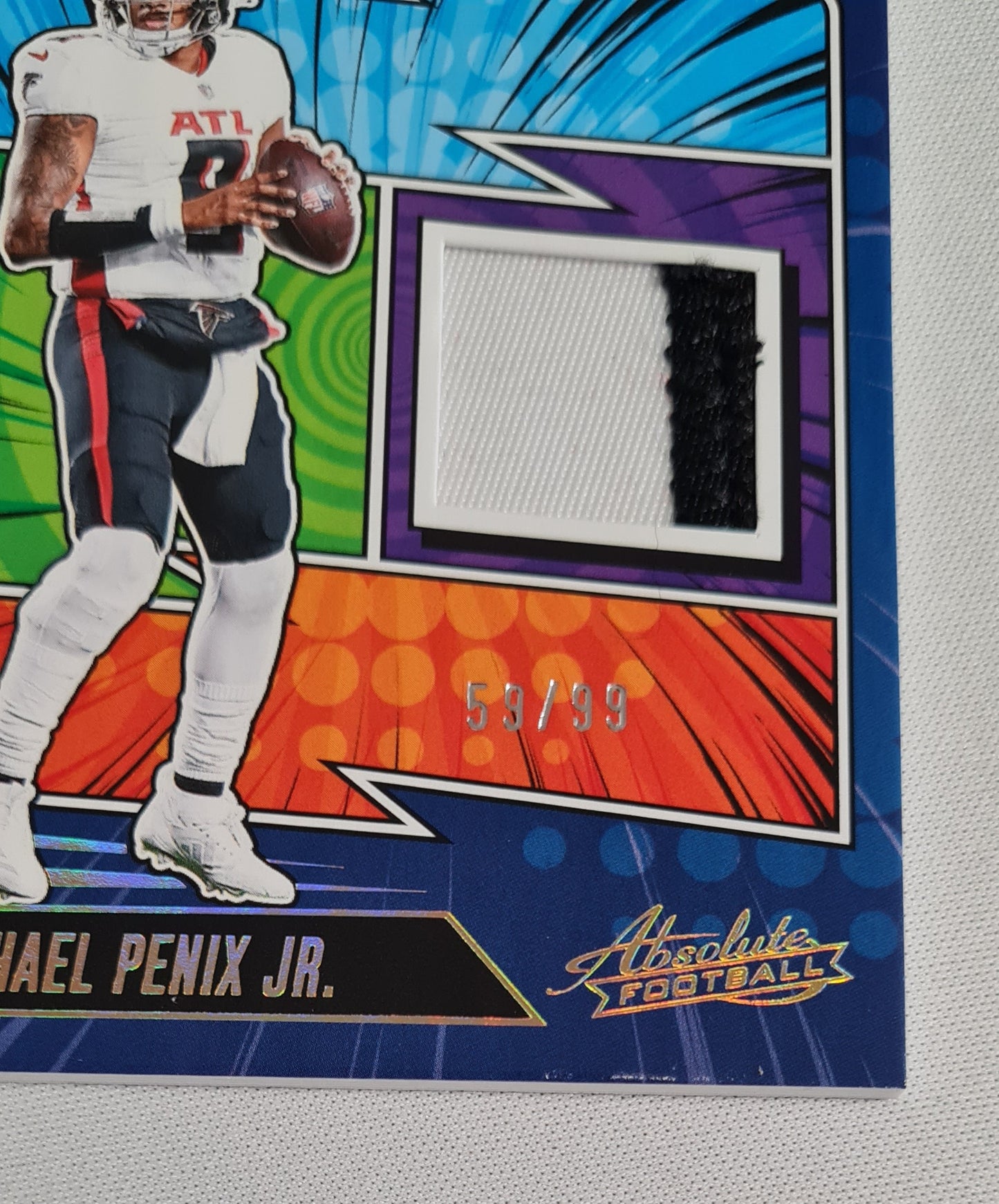 Michael Penix Jr. - 2025 Panini Absolute Football NFL Atlanta Falcons HEROES #AHM-MPX /Patch /99