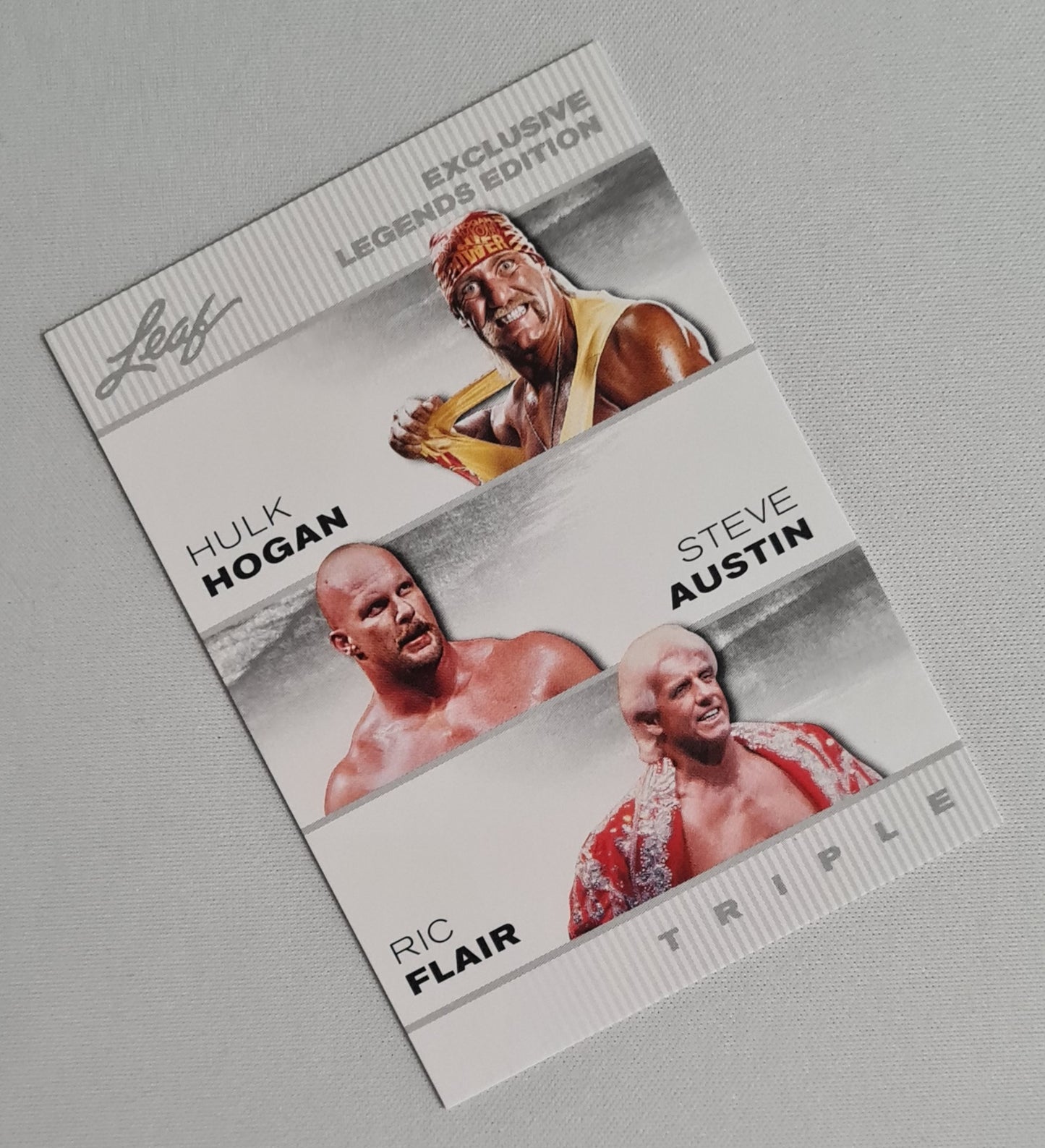 Hulk Hogan/Steve Austin/ Ric Flair - 2024 Leaf Triple Exclusive Legends Edition #ELE-13
