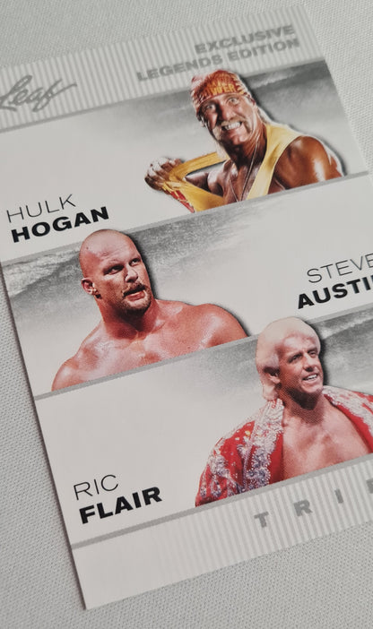 Hulk Hogan/Steve Austin/ Ric Flair - 2024 Leaf Triple Exclusive Legends Edition #ELE-13