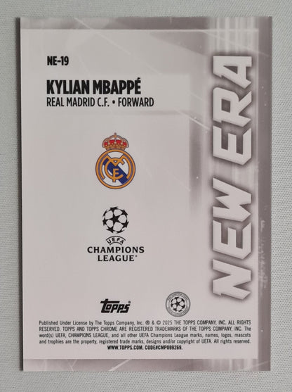 Kylian Mbappe - 2025 Topps NEW ERA Real Madrid C.F. (CL) #NE-19 Mojo